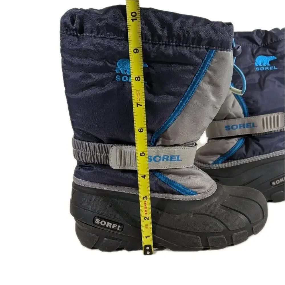 Sorel Insulated Snow Boots Sz 4 Kids Youth NY1810-591 Gray